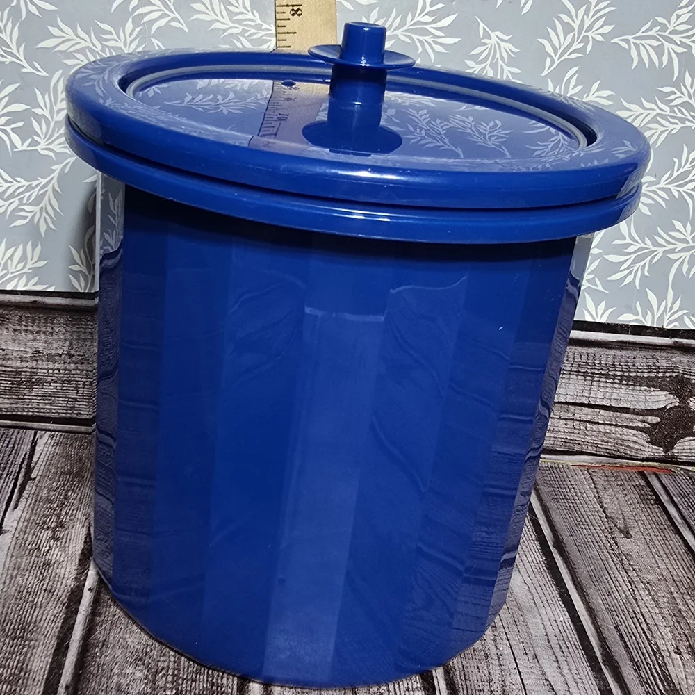 Vintage Tupperware Ice Bucket Blue 1683-3, 1684-2, 1418-1